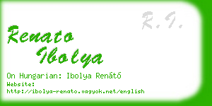 renato ibolya business card
