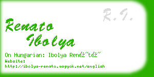 renato ibolya business card